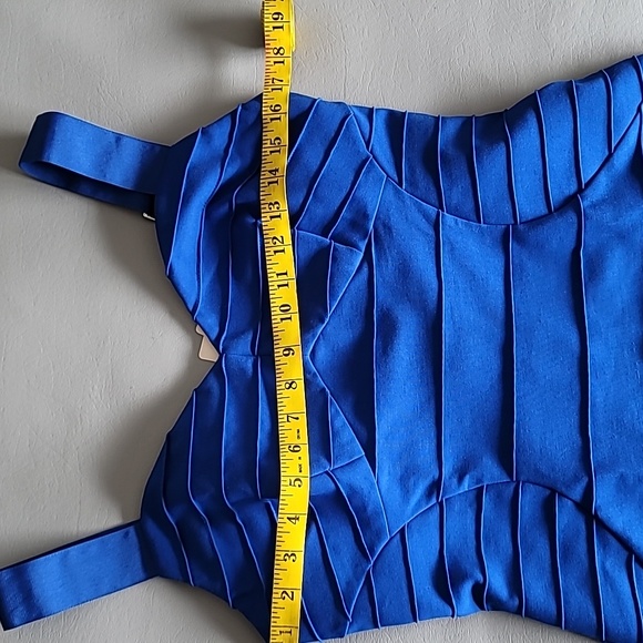 Ted Baker Charlii Mid Blue Stretch Bodycon Jersey Sheath Dress TB 4 US 10 $295 - Picture 9 of 13